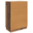 vidaXL Széf fiókkal Antik Fa 66 x 34,5 x 92 cm Szerelt Fa
