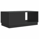 vidaXL Dohányzóasztal Fekete 90 x 50 x 37 cm Szerelt Fa