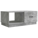 vidaXL Dohányzóasztal Betonszürke 90 x 50 x 37 cm Szerelt Fa