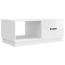 vidaXL Dohányzóasztal Magasfényű Fehér 90 x 50 x 37 cm Szerelt Fa