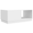 vidaXL Dohányzóasztal Magasfényű Fehér 90 x 50 x 37 cm Szerelt Fa