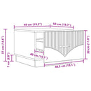 vidaXL Dohányzóasztal fiókkal Betonszürke 49 x 50 x 37 cm Szerelt Fa