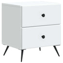 vidaXL Éjjeliszekrény 2 db Fehér 43 x 34,5 x 47,5 cm Szerelt Fa