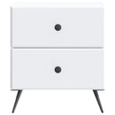 vidaXL Éjjeliszekrény 2 db Fehér 43 x 34,5 x 47,5 cm Szerelt Fa