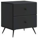 vidaXL Éjjeliszekrény 2 pcs Fekete 43 x 34,5 x 47,5 cm Szerelt Fa