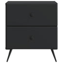 vidaXL Éjjeliszekrény 2 pcs Fekete 43 x 34,5 x 47,5 cm Szerelt Fa
