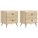vidaXL Éjjeliszekrény fiókkal 2 pcs Sonoma Tölgy 43 x 34,5 x 47,5 cm