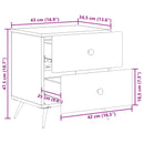 vidaXL Éjjeliszekrény fiókkal 2 pcs Sonoma Tölgy 43 x 34,5 x 47,5 cm