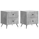 vidaXL Éjjeliszekrény 2 pcs Betonszürke 43 x 34,5 x 47,5 cm Szerelt Fa