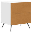 vidaXL Éjjeliszekrény Magasfényű Fehér 43 x 34,5 x 47,5 cm Szerelt Fa