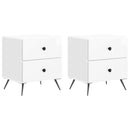 vidaXL Éjjeliszekrény 2 pcs Magasfényű Fehér 43 x 34,5 x 47,5 cm