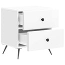 vidaXL Éjjeliszekrény 2 db Magasfényű Fehér 43 x 34,5 x 47,5 cm