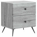 vidaXL Éjjeliszekrény fiókkal 2 pcs Szürke Sonoma 43 x 34,5 x 47,5 cm