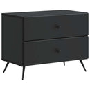 vidaXL Éjjeliszekrény fiókkal Fekete 62 x 34,5 x 47,5 cm Szerelt Fa