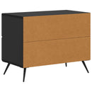 vidaXL Éjjeliszekrény fiókkal Fekete 62 x 34,5 x 47,5 cm Szerelt Fa