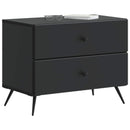 vidaXL Éjjeliszekrény fiókkal Fekete 62 x 34,5 x 47,5 cm Szerelt Fa