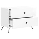 vidaXL Éjjeliszekrény Magasfényű Fehér 62 x 34,5 x 47,5 cm Szerelt Fa