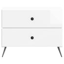 vidaXL Éjjeliszekrény Magasfényű Fehér 62 x 34,5 x 47,5 cm Szerelt Fa