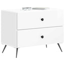 vidaXL Éjjeliszekrény Magasfényű Fehér 62 x 34,5 x 47,5 cm Szerelt Fa