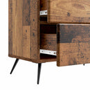 vidaXL Éjjeliszekrény fiókkal Antik Fa 62 x 34,5 x 47,5 cm Szerelt Fa