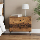 vidaXL Éjjeliszekrény fiókkal Antik Fa 62 x 34,5 x 47,5 cm Szerelt Fa