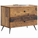 vidaXL Éjjeliszekrény fiókkal Antik Fa 62 x 34,5 x 47,5 cm Szerelt Fa