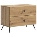 vidaXL Éjjeliszekrény Kézműves Tölgy 62 x 34,5 x 47,5 cm Szerelt Fa