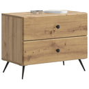 vidaXL Éjjeliszekrény Kézműves Tölgy 62 x 34,5 x 47,5 cm Szerelt Fa