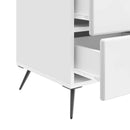 vidaXL Éjjeliszekrény Magasfényű Fehér 43 x 41 x 66,5 cm Szerelt Fa