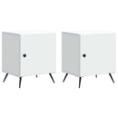 vidaXL Éjjeliszekrény 2 pcs Fehér 43 x 34,5 x 50 cm Szerelt Fa