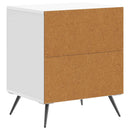 vidaXL Éjjeliszekrény 2 pcs Magasfényű Fehér 43 x 34,5 x 50 cm