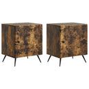 vidaXL Éjjeliszekrény 2 pcs Füstös Tölgy 43 x 34,5 x 50 cm Szerelt Fa