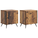 vidaXL Éjjeliszekrény 2 pcs Antik Fa 43 x 34,5 x 50 cm Szerelt Fa
