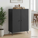 vidaXL Széf Fekete 66 x 34,5 x 90 cm Szerelt Fa