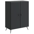 vidaXL Széf Fekete 66 x 34,5 x 90 cm Szerelt Fa