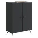 vidaXL Széf Fekete 66 x 34,5 x 90 cm Szerelt Fa