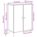 vidaXL Széf Fekete 66 x 34,5 x 90 cm Szerelt Fa