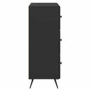 vidaXL Fiókos szekrény Fekete 66 x 34,5 x 90 cm Szerelt Fa