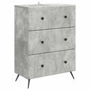 vidaXL Fiókos szekrény Betonszürke 66 x 34,5 x 90 cm Szerelt Fa