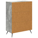 vidaXL Fiókos szekrény Betonszürke 66 x 34,5 x 90 cm Szerelt Fa