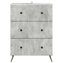 vidaXL Fiókos szekrény Betonszürke 66 x 34,5 x 90 cm Szerelt Fa