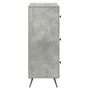 vidaXL Fiókos szekrény Betonszürke 66 x 34,5 x 90 cm Szerelt Fa