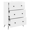vidaXL Fiókos szekrény Magasfényű Fehér 66 x 34,5 x 90 cm Szerelt Fa