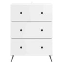 vidaXL Fiókos szekrény Magasfényű Fehér 66 x 34,5 x 90 cm Szerelt Fa