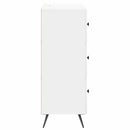 vidaXL Fiókos szekrény Magasfényű Fehér 66 x 34,5 x 90 cm Szerelt Fa