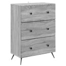 vidaXL Fiókos szekrény 66 x 34,5 x 90 cm Szerelt Fa Szürke Sonoma