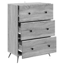 vidaXL Fiókos szekrény 66 x 34,5 x 90 cm Szerelt Fa Szürke Sonoma