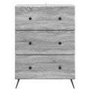 vidaXL Fiókos szekrény 66 x 34,5 x 90 cm Szerelt Fa Szürke Sonoma
