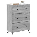 vidaXL Fiókos szekrény 66 x 34,5 x 90 cm Szerelt Fa Szürke Sonoma