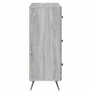 vidaXL Fiókos szekrény 66 x 34,5 x 90 cm Szerelt Fa Szürke Sonoma